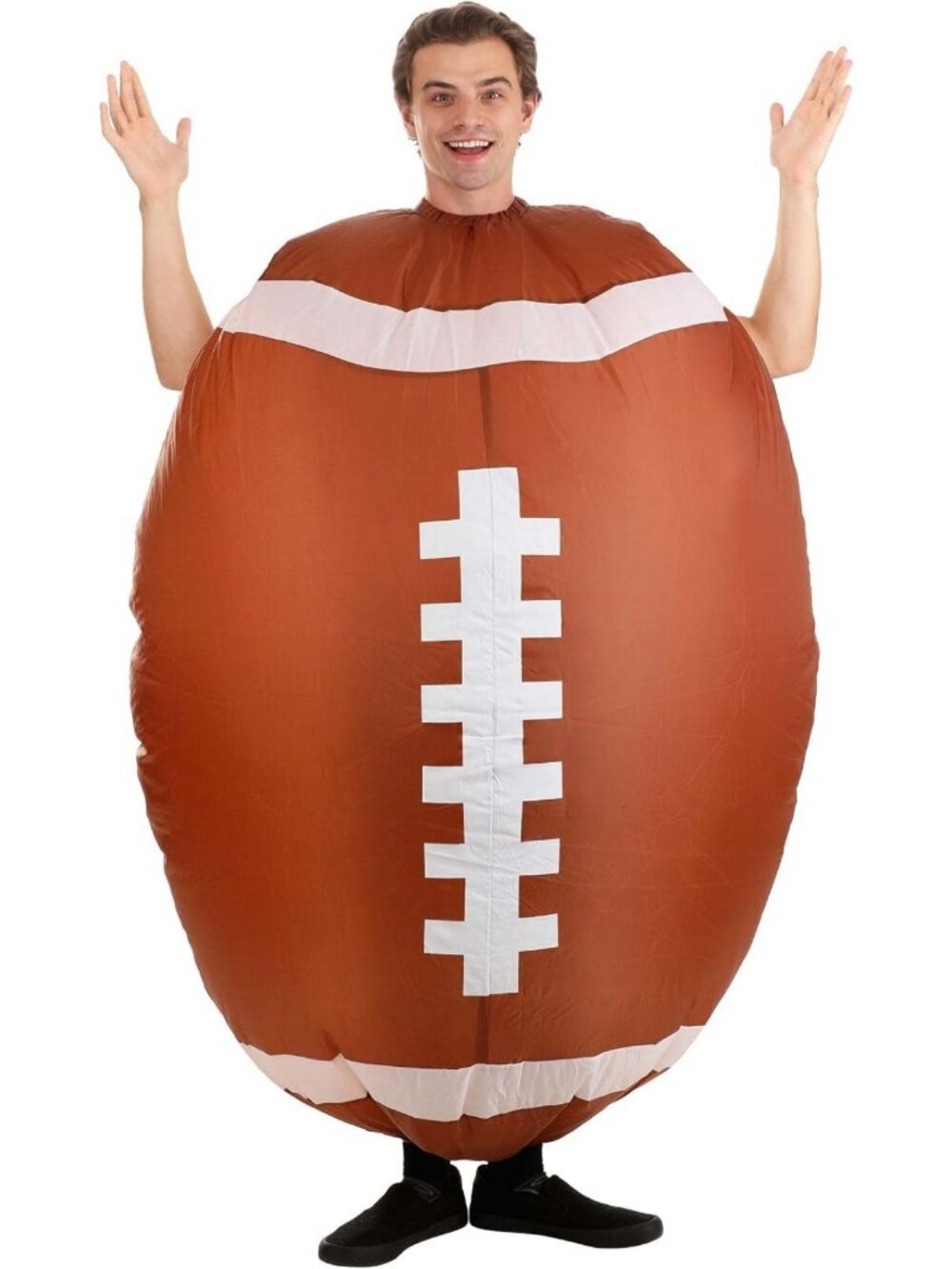 Inflatable Adult Football Costume Bodysuit with Fan & Battery Pack - Fun Party